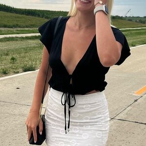 Princess Polly Black Crop Top